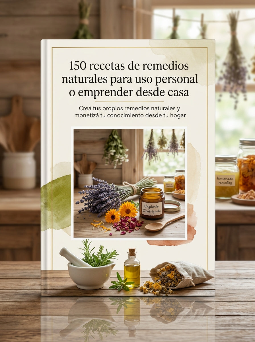 Remedios naturales: Guía de 150 remedios caseros para uso personal o para emprender desde casa