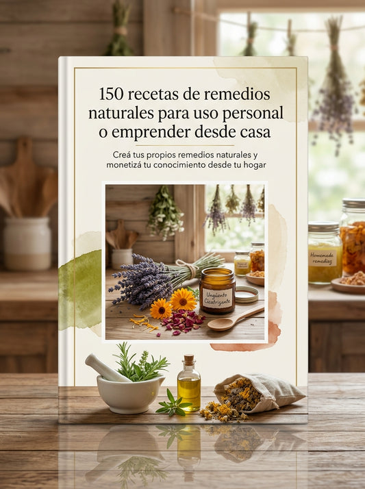 Remedios naturales: Guía de 150 remedios caseros para uso personal o para emprender desde casa